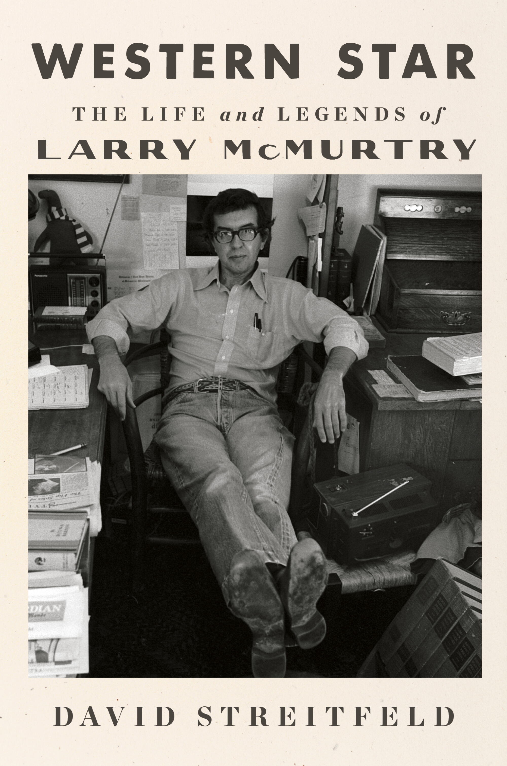 Western Star: The Life and Legends of Larry McMurtry by David Streitfeld, with a portrait of McMurtry on the cover.
